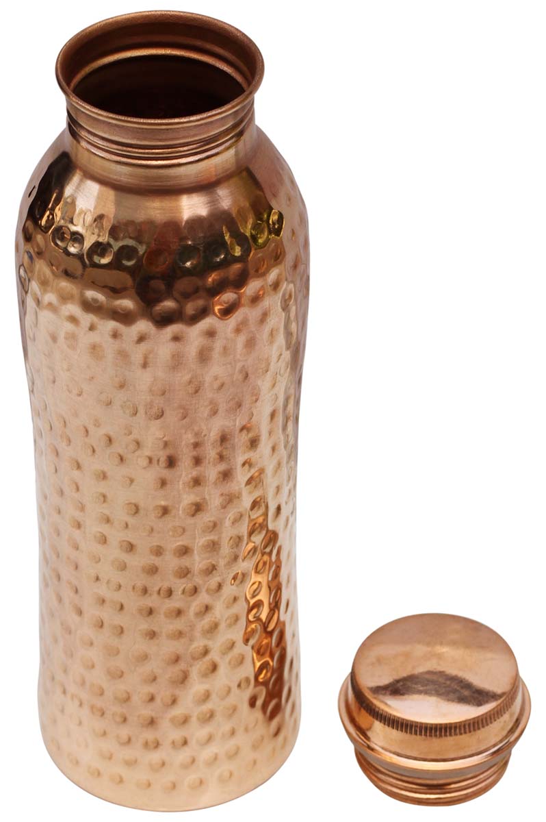 Wholesale Water Bottles – 9" Copper Water Bottle – Hammered Effect